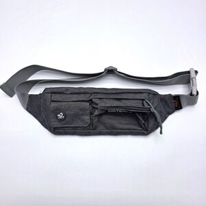 Waterfly Fanny Pack Slim Waist Bag Charcoal Gray Nylon Hiking Travel AM1206E